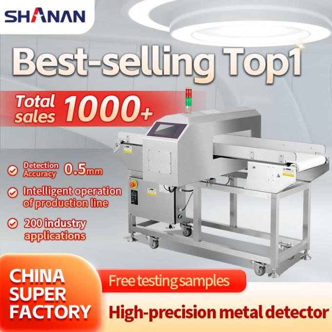 Lebensmittel-Qualität leicht zu bedienendes Förderband Metalldetektor mit Abstoßung CE ISO zertifiziert 0