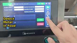 Lebensmittelmetalldetektor erkennt Fremdkörper