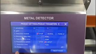 Industrielle Lebensmittel-Metalldetektor-Förderbandlösung