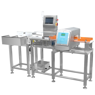 Kombinierter Metalldetektor und Prüfgewicht für eine genaue Prüfung von Produktgewicht und -maße
