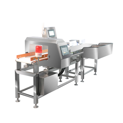 Verarbeitung Einfache Bedienung Hochgeschwindigkeits-Metalldetektor und Prüfgewichtung für Splitterprodukte