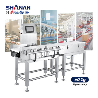 Hochpräzise automatische Wiege- und Aussortiermaschine für die Lebensmittelindustrie Förderband-Kontrollwaage 300g-30kg