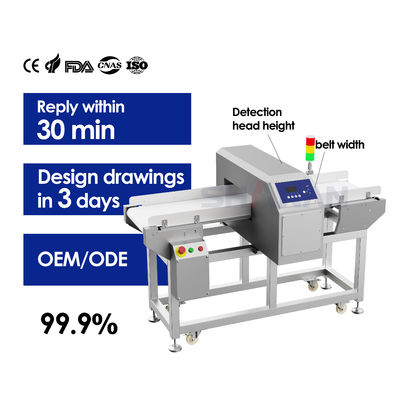 Metalldetektor mit Förderband in der Lebensmittelindustrie