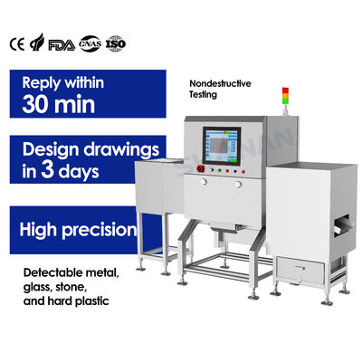 Lebensmittelqualität X-Strahl-Fahrband Produktionslinien Defekterkennung mit Ablehnung