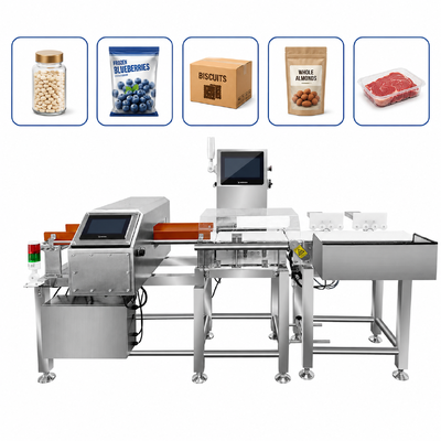 Automatische Kontrollwaage und Metalldetektor-Kombinationsmaschine Inline-Gewichtssortierung & Metallkontaminationserkennung
